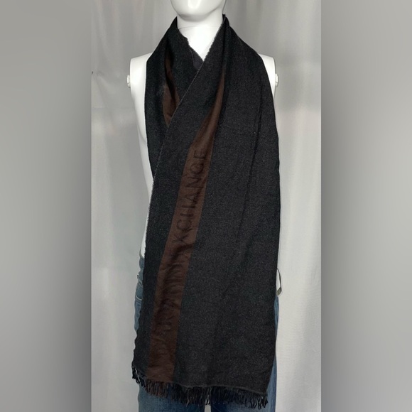 Armani Exchange Other - Armani Exchange Men’s Light Scarf Charcoal Gray Brown Fringed